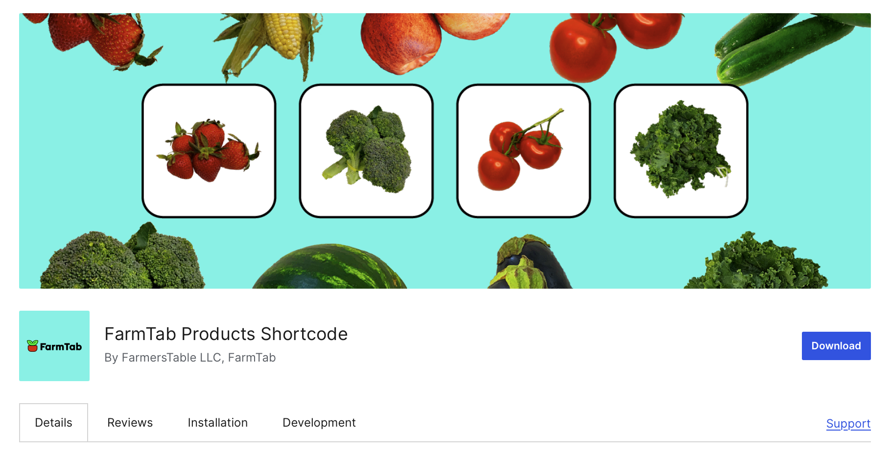 FarmTab Products Shortcode plugin